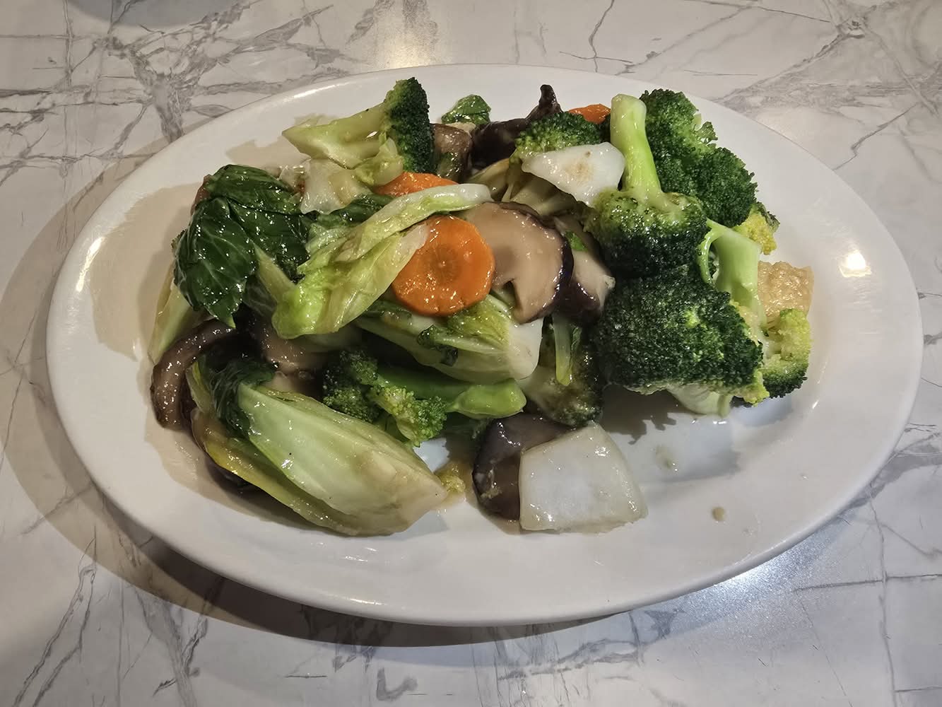 Chinese Mushroom with Vegetable 北姑什菜